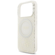 Θήκη Guess IML Flowers Electroplated Allover With Beads Strap, για MagSafe, με λουράκι για iPhone 17 Pro
