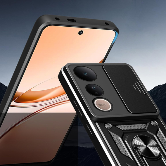 Θήκη για Vivo V50 Lite 4G / 5G, CamShield Slide, μαύρη