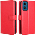 Θήκη με πτερύγιο για Motorola Moto E14, Crazy Horse Wallet, κόκκινη