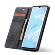 θήκη CASEME για Huawei P30 Pro, Leather Wallet Case, μαύρη