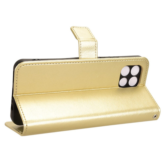 Θήκη με πτερύγιο για T Phone 2 5G, Crazy Horse Wallet, χρυσή