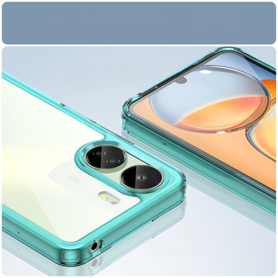 Θήκη για Xiaomi Redmi 13C / Poco C65, Fusion Hybrid, διαφανής / μπλε