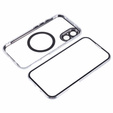 Μαγνητική θήκη MagSafe Dual Glass για iPhone 16, ασημένια