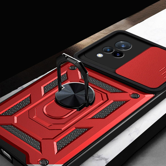 Θήκη για Vivo V21 5G, CamShield Slide, κόκκινο