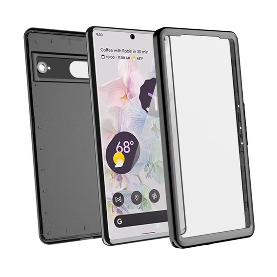Αδιάβροχη θήκη IP68 για Google Pixel 7, Redpepper, μαύρη
