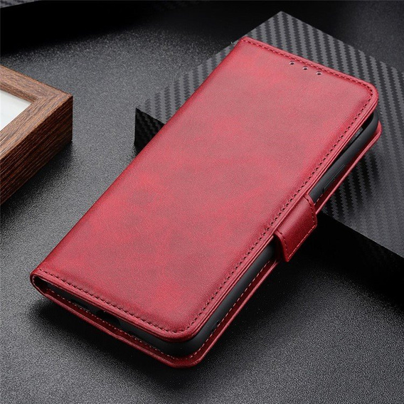 Θήκη με πτερύγιο για Nokia G60 5G, Wallet PU Leather Case, κόκκινη