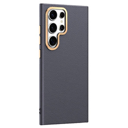 Δερμάτινη θήκη για Samsung Galaxy S25 Ultra, leather hybrid, γκρι