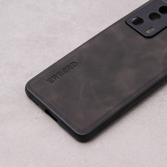 Θήκη για Xiaomi 13 Lite, ERBORD Business, με πλάκα στήριξης αυτοκινήτου, γκρι