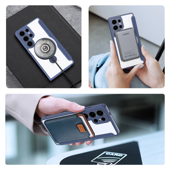 Dux Ducis Θήκη για Samsung Galaxy S25 Ultra, Skin X Pro, MagSafe, σκούρο μπλε