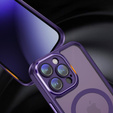 Θήκη για iPhone 15 Pro, ERBORD Impact Guard, MagSafe, σκούρο μωβ