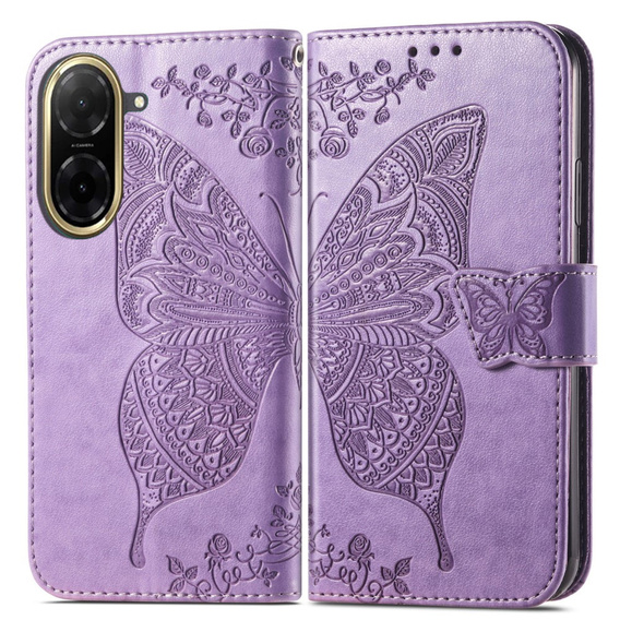 Θήκη με πτερύγιο για Xiaomi Redmi A5, Butterfly, μωβ