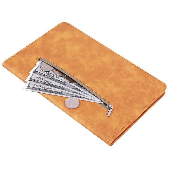 θήκη για το Samsung Galaxy Tab S10 Lite / S10 FE / S9 FE, Wallet Pen Slot, κίτρινη