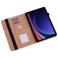 θήκη για Samsung Galaxy Tab S10 Lite / S10 FE / S9 FE / S9, Classic, με υποδοχή γραφίδας, καφέ
