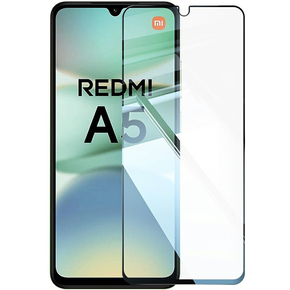 Μετριασμένο γυαλί 3D για Xiaomi Redmi A5, μαύρο πλαίσιο