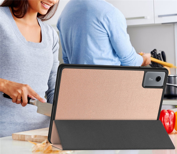 Θήκη για Lenovo Idea Tab 11" 2025 TB336FU TB336ZU, βάση, Smartcase με υποδοχή γραφίδας, ροζ χρυσό