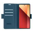 Θήκη για Xiaomi Redmi Note 13 Pro 4G, ERBORD Glossy Litchi, πορτοφόλι με πτερύγιο, μπλε