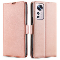 Θήκη με πτερύγιο για Xiaomi 12 Pro, Wallet, ροζ rose gold