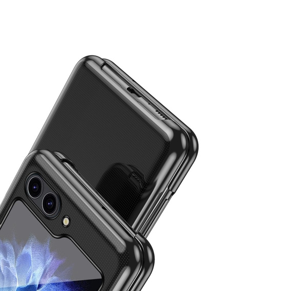 Θήκη για Samsung Galaxy Z Flip7 FE / Z Flip6, PC Case, διαφανής / μαύρη