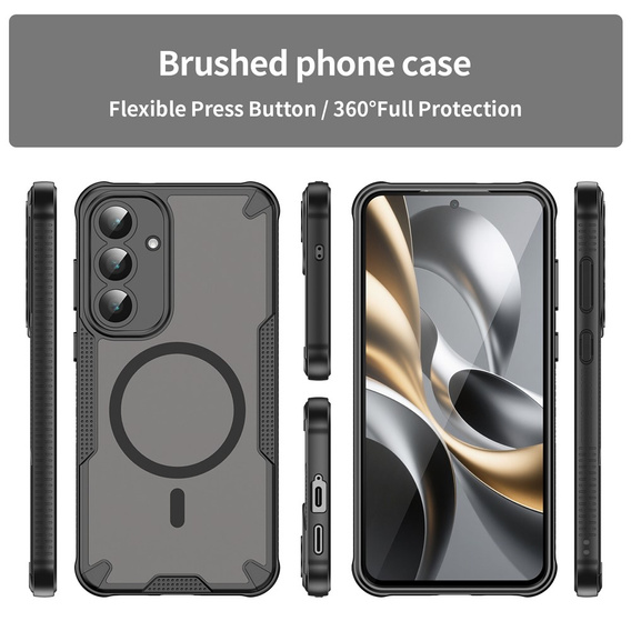 Θωρακισμένη θήκη για Samsung Galaxy S25 FE, για MagSafe, μαύρο ματ