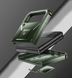 Θωρακισμένη θήκη για Samsung Galaxy Z Flip 4 5G, Dexnor Clip Holder, πράσινη