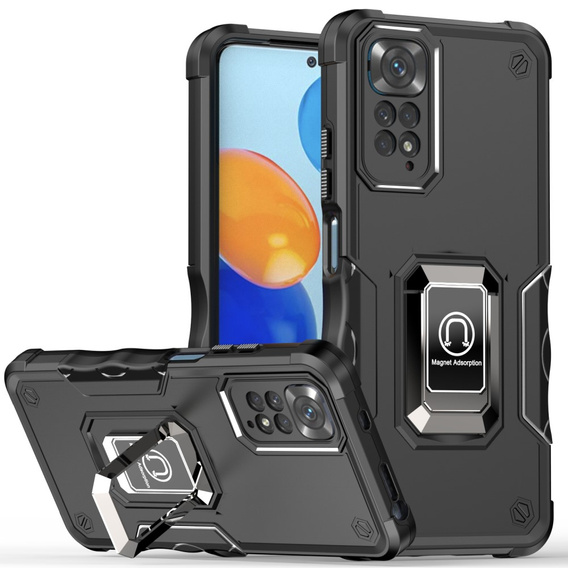 Θήκη για Xiaomi Redmi Note 11 / 11S, Dual-Layer Armor, μαύρη