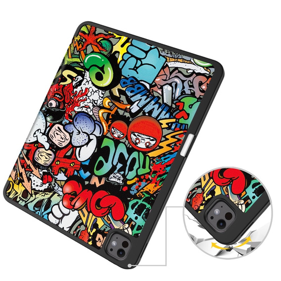 Θήκη για iPad Pro 13" 2024 (7 gen.), Smartcase, graffiti