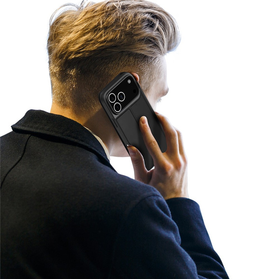 Θήκη Dux Ducis για iPhone 17 Pro, Skin Pro, με πτερύγιο, με υποδοχή για κάρτες, μαύρο