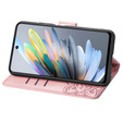 Θήκη με πτερύγιο για Motorola Moto G15 / Motorola Moto G15 Power, Butterfly, ροζ rose gold