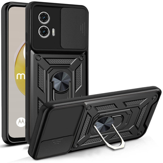 Θήκη για Motorola Moto G73 5G, CamShield Slide, μαύρο