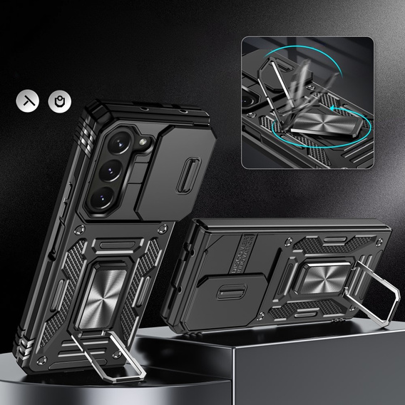 Θήκη για Samsung Galaxy Z Fold6 5G, CamShield Slide, μαύρη