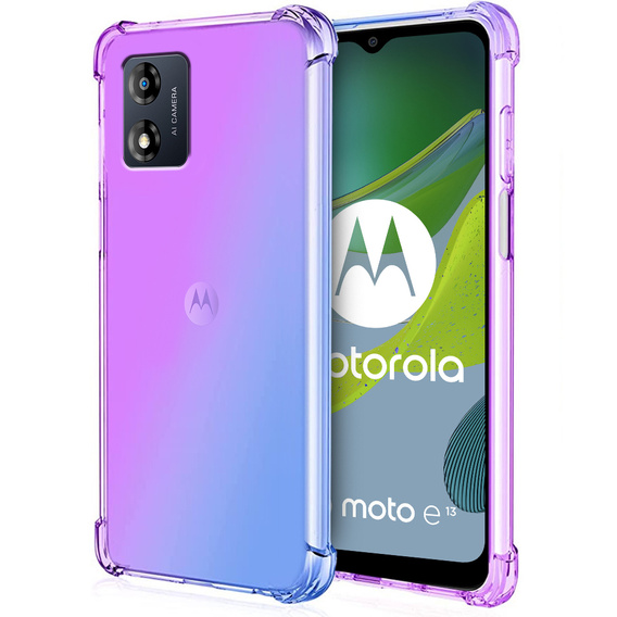θήκη για το Motorola Moto E13, Gradient Dropproof, Μωβ / μπλε