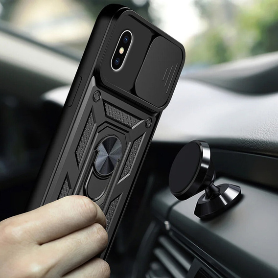 Θήκη για iPhone XR, CamShield Slide, μαύρη