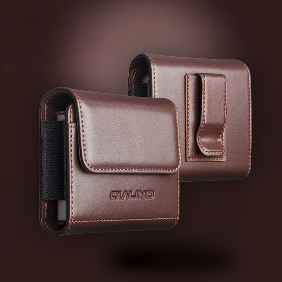 QIALINO Δερμάτινη θήκη ζώνης για αναδιπλούμενα smartphones