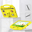 Παιδική θήκη για Samsung Galaxy Tab S10 Lite / S10 FE / S9 FE, Cute Patterns, με βάση, κίτρινη