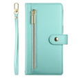 Θήκη με πτερύγιο για Oppo Reno 13 5G, Wallet Zipper Pocket, μέντας