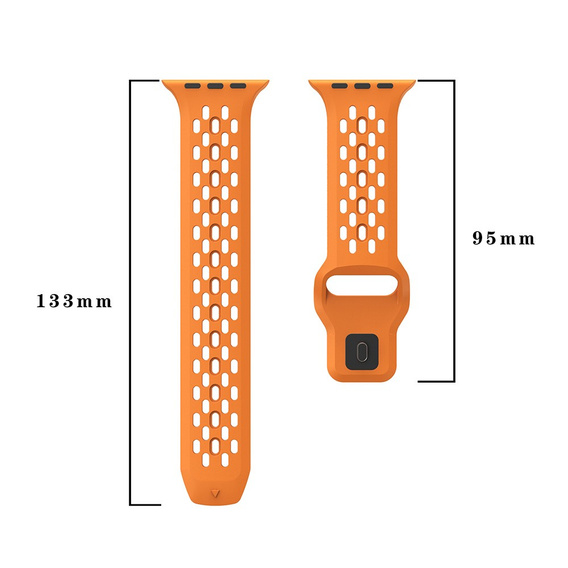 Λουράκι σιλικόνης για Apple Watch 1/2/3/4/5/6/7/8/SE/ULTRA 42/44/45/49MM, Πορτοκαλί