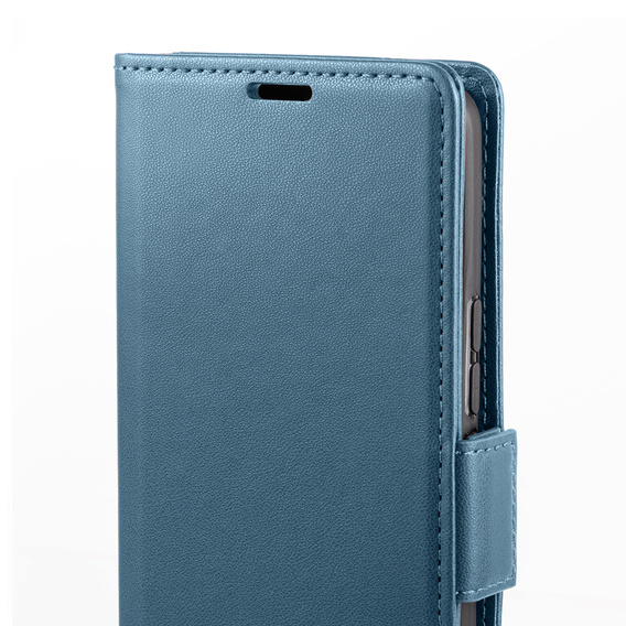 Θήκη για Xiaomi Redmi Note 13 Pro 4G, ERBORD Glossy Litchi, πορτοφόλι με πτερύγιο, μπλε