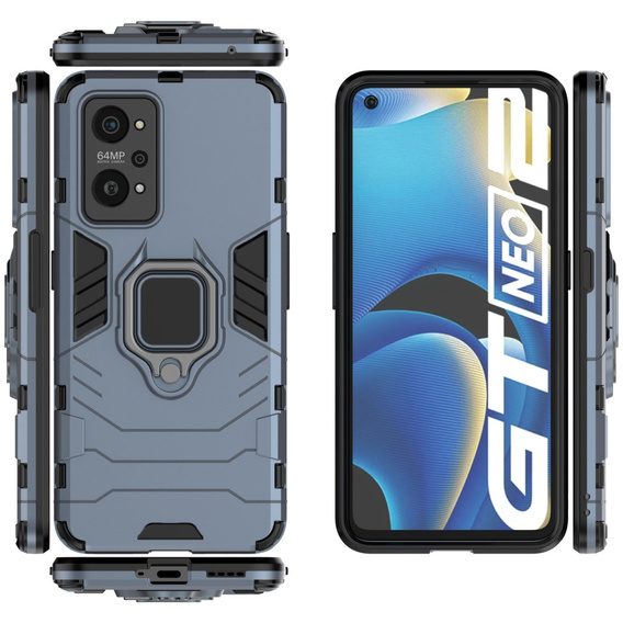 Θήκη για Realme GT 2 5G / GT Neo 2 / GT Neo 3T, Kickstand Ring, μπλε