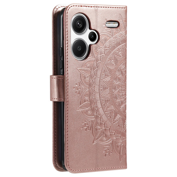 Θήκη με πτερύγιο για Xiaomi Redmi Note 13 Pro+, Mandala, ροζ rose gold