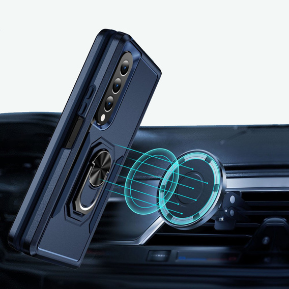 θωρακισμένη θήκη για do Samsung Galaxy Z Fold 4 5G, Nox Case Ring, μπλε