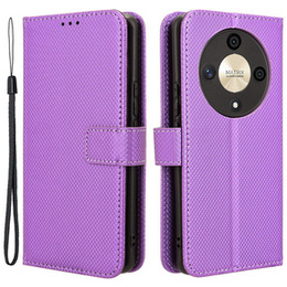 Θήκη με πτερύγιο για Honor Magic 6 Lite 5G, Wallet Smart Magnet, μωβ