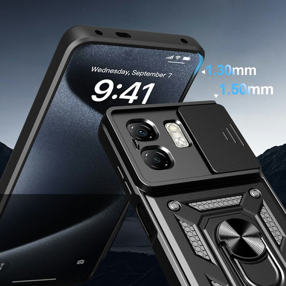 Θήκη για Infinix Hot 50i 4G, CamShield Slide, μαύρη