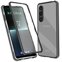 θήκη για το Sony Xperia 1 V, Magnetic Dual Glass, μαύρη