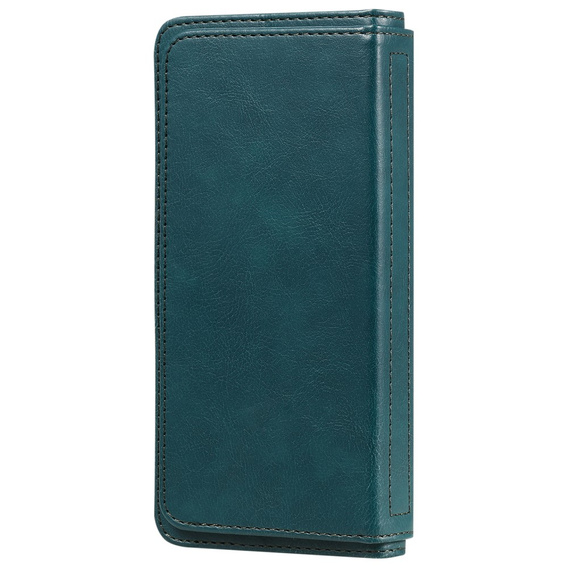 θήκη πτερύγιο για Samsung Galaxy A55 5G, 10 Card Slots Wallet, πράσινη
