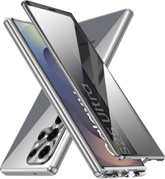 Θήκη για Samsung Galaxy S25 Ultra, Privacy Dual Glass, ασημένια