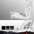 Θήκη για Samsung Galaxy S25 Ultra, Kickstand Matt Case, για MagSafe, ασημένια