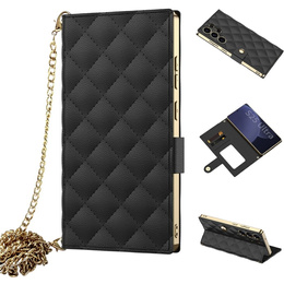 Αναδιπλούμενη θήκη για Samsung Galaxy S25 Ultra, GKK Mirror Wallet, μαύρη