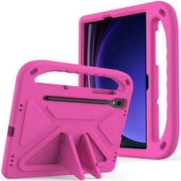 θήκη για παιδιά για Samsung Galaxy Tab S10 Lite / S10 FE / S9 FE, με λαβή, ροζ