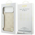 GUESS Peony Hot Stamp Script MagSafe θήκη για iPhone 17 Pro Max