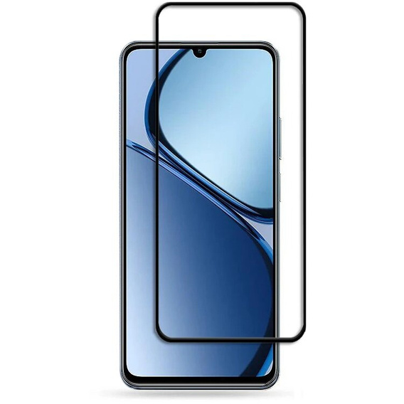 Μετριασμένο γυαλί 3D για Realme C63, μαύρο πλαίσιο